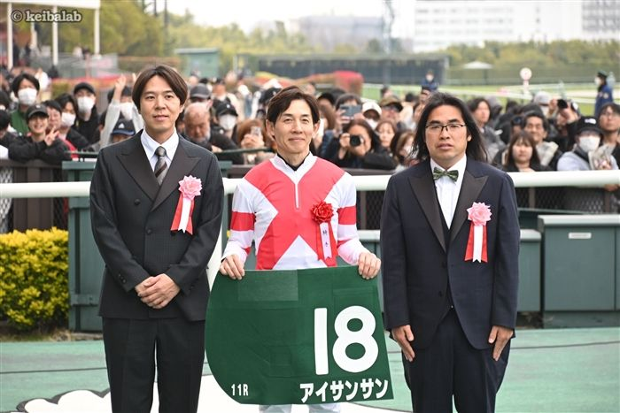 【試着室のお二人】
本日の愛知杯、プレゼンターはお笑いコンビ・ロッチのコカドケンタロウさん(左)と中岡創一さん(右)のお二人でした。幸英明騎手と、貴重なスリーショット。
#幸英明 #ロッチ #コカドケンタロウ #中岡創一 #愛知杯
keibalab.jp/topics/46042/?…