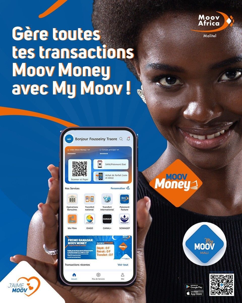 MoovAfrica_ml's tweet image. Gérez toutes vos transactions Moov money en toute simplicité avec My Moov ! 

Téléchargez l’application sur : mymoov.moov-africa.ml 

#MoovMoney #MyMoov #MoovAfrica