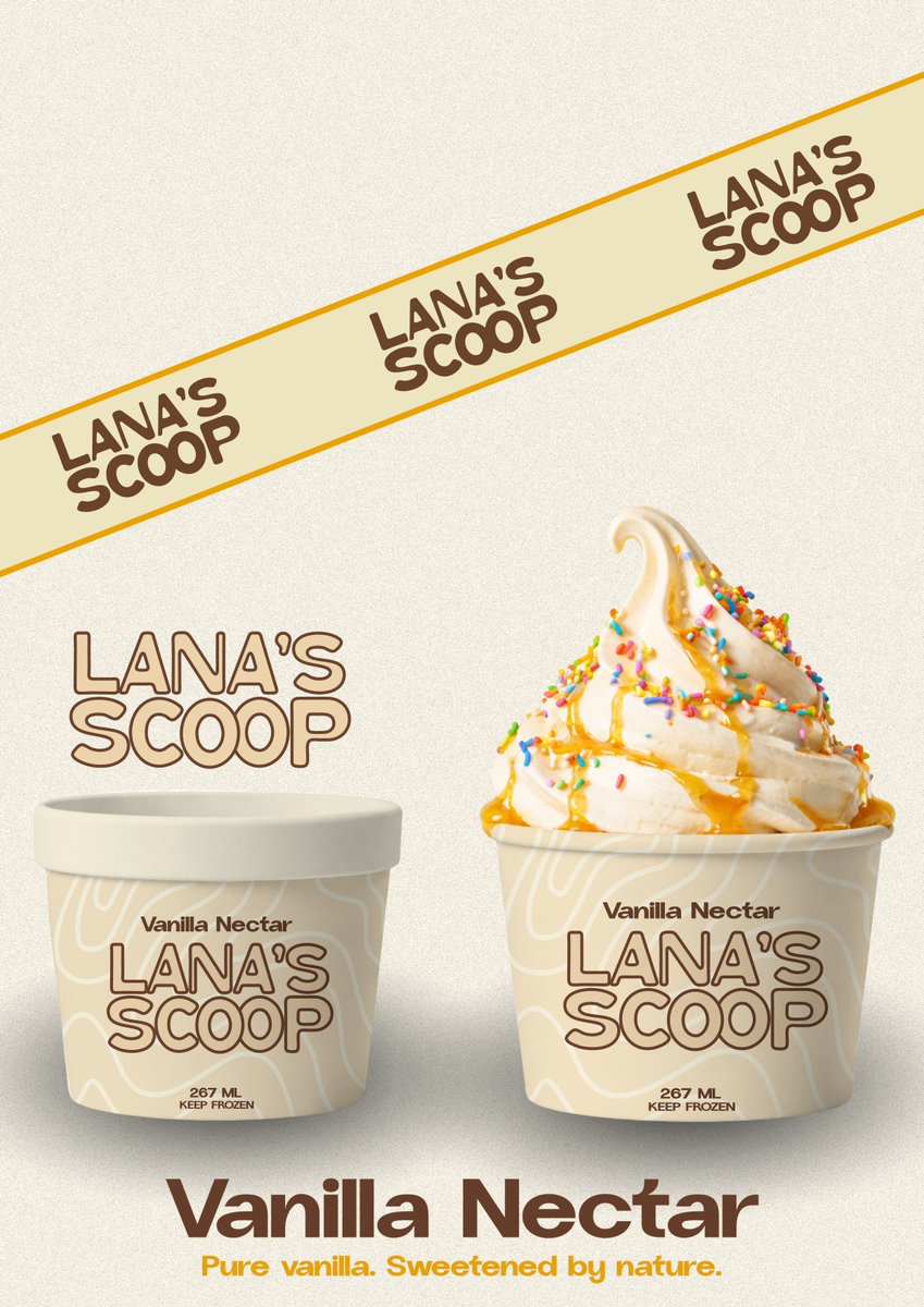huddlestech's tweet photo. What happens when two creative minds meet? Magic 🍦
We collaborated with Marie to bring Lana’s Scoop to life, from identity to packaging, blending flavor with design in every detail.
#designcollaboration #brandingproject #visualdesign #brandidentity #creativestudio #icecream https://t.co/LmxSY6bO4h