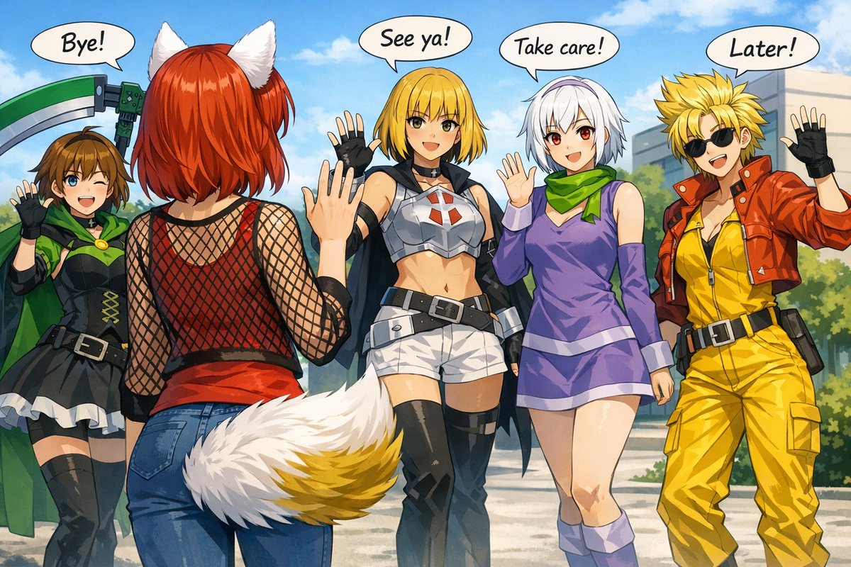 I really miss Old Sora. It was a really fun tool. I am happy that one of the last imaged got Lio's foxgirl form right. Sadly AI tend to put the mesh under the tank top.