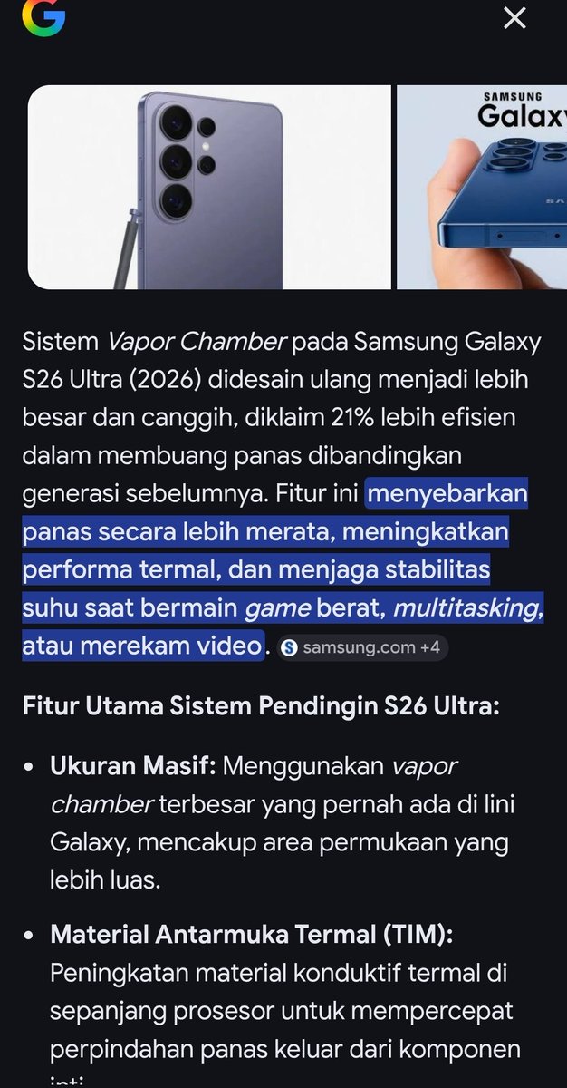 ribaim's tweet photo. @samsungID Spot it! 🌬️🥶 Asli keren banget fitur Vapor Chamber nya bisa bikin gaming makin cool with #GalaxyS26 Series #YouandAICan #SpotS26Feature https://t.co/1P8CAPvw4D