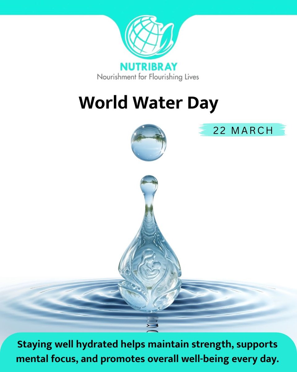 Every drop counts.
Stay hydrated, stay strong.
#WorldWaterDay #Hydration #NutriBray #HealthyLiving