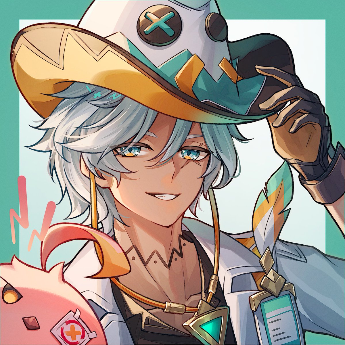 yuno_kaihara's tweet image. 『よう、きょうだい！元気にしてるか？
今日はカクークが朝からうるさいんだ。
はは、こいつなりに俺をもてなしてくれてるのかもしれないな。
あんたも会いにきてくれてありがとう、ゆっくりしてってくれ。』
『きょうだい、マジかよ！』

イファお誕生日おめでとう！🎉✨
#イファ生誕祭2026 #ifa