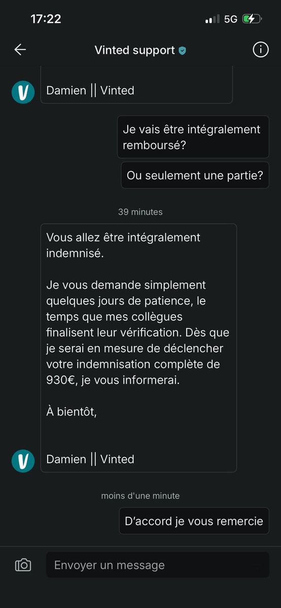 whoiskbi's tweet photo. @vinted toujours aucune nouvelle de mon remboursement super de bloquer les comptes pour éviter de rembourser @vinted #vinted #arnaque https://t.co/HqdbGY3Lom