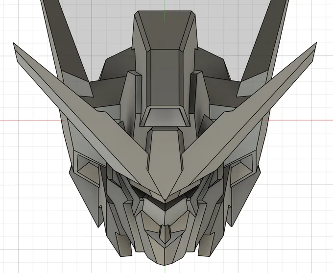 オリガンの頭部を3Dにしてみた 違う視点からぐりぐり観れるのはいいね