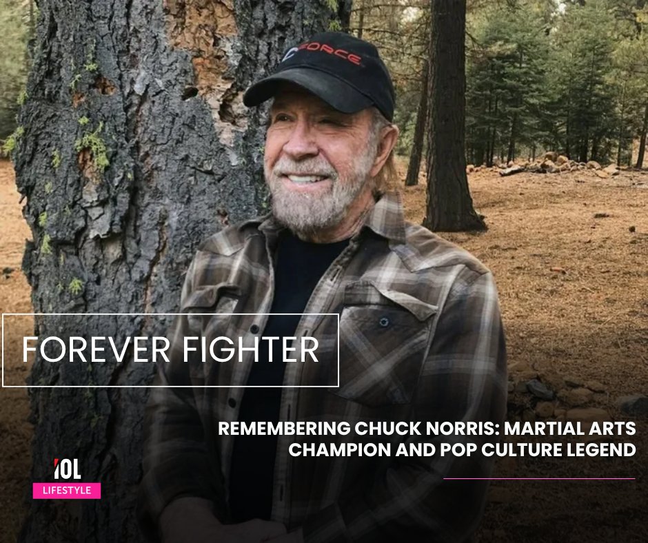 IOL's tweet image. Legendary martial artist and screen icon Chuck Norris dies at 86 — “I don’t age. I level up,” he once joked. Hollywood and fans mourn a true action hero.
#ChuckNorris #ActionLegend #RIPChuckNorris #HollywoodMourns #MartialArtsIcon @IOL_Lifestyle 
Read no: tinyurl.com/4yr742fp