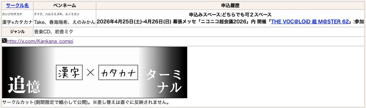 春海瑞希@4/26(日)超ボーマス62 え27,28 tweet media