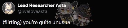 AstaPilled's tweet photo. I feel like she'd definitely have a peppy pfp #astaHSR #astrocan #caeasta(?) https://t.co/fBonByOHHG