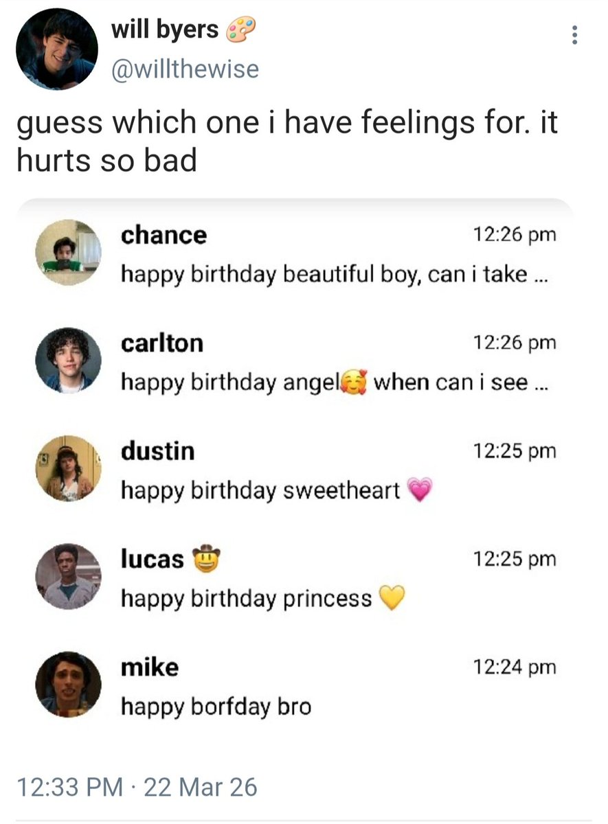 juniper⁷ | WILL BYERS DAY 💛 tweet media