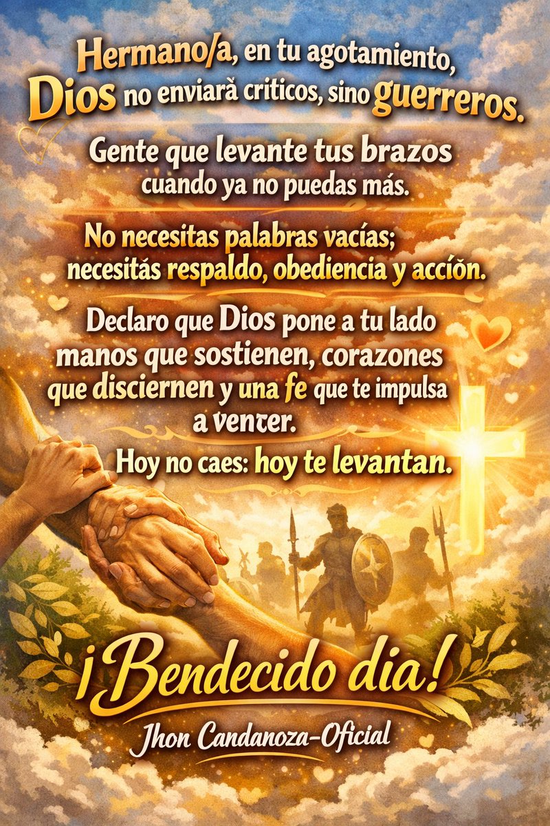 💬 Si este mensaje habló a tu corazón, compártelo y etiqueta a alguien que hoy necesite fuerzas.
#DiosEsFiel #FeQueMueveMontañas #DiosTeLevanta #NoTeRindas