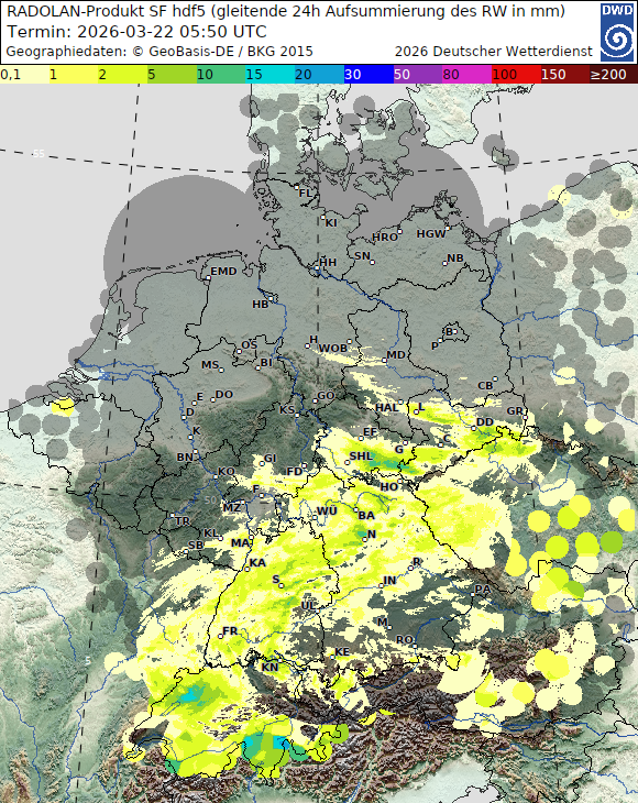 WetterKontor's tweet image. Niederschlagsmengen der letzten 24 Stunden bis heute 7 Uhr, im Süden und Osten Deutschlands örtlich mehr als 10 Liter pro m²: wetterkontor.de/de/wetter/deut… wetterkontor.de/de/radar/radol…

#Wetter #Niederschlag #Regen #Deutschland