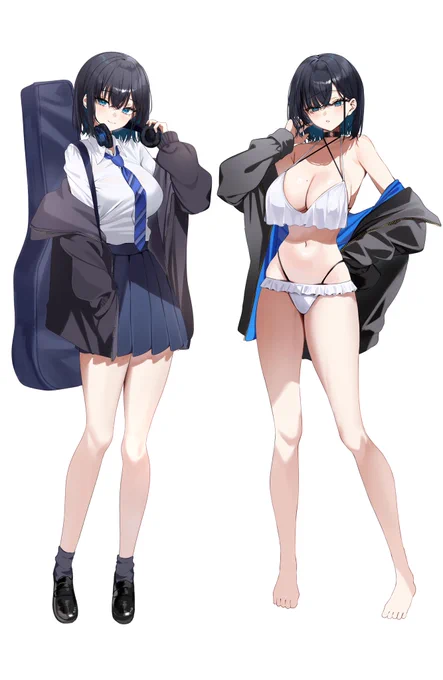オリジナルちゃん 制服×水着