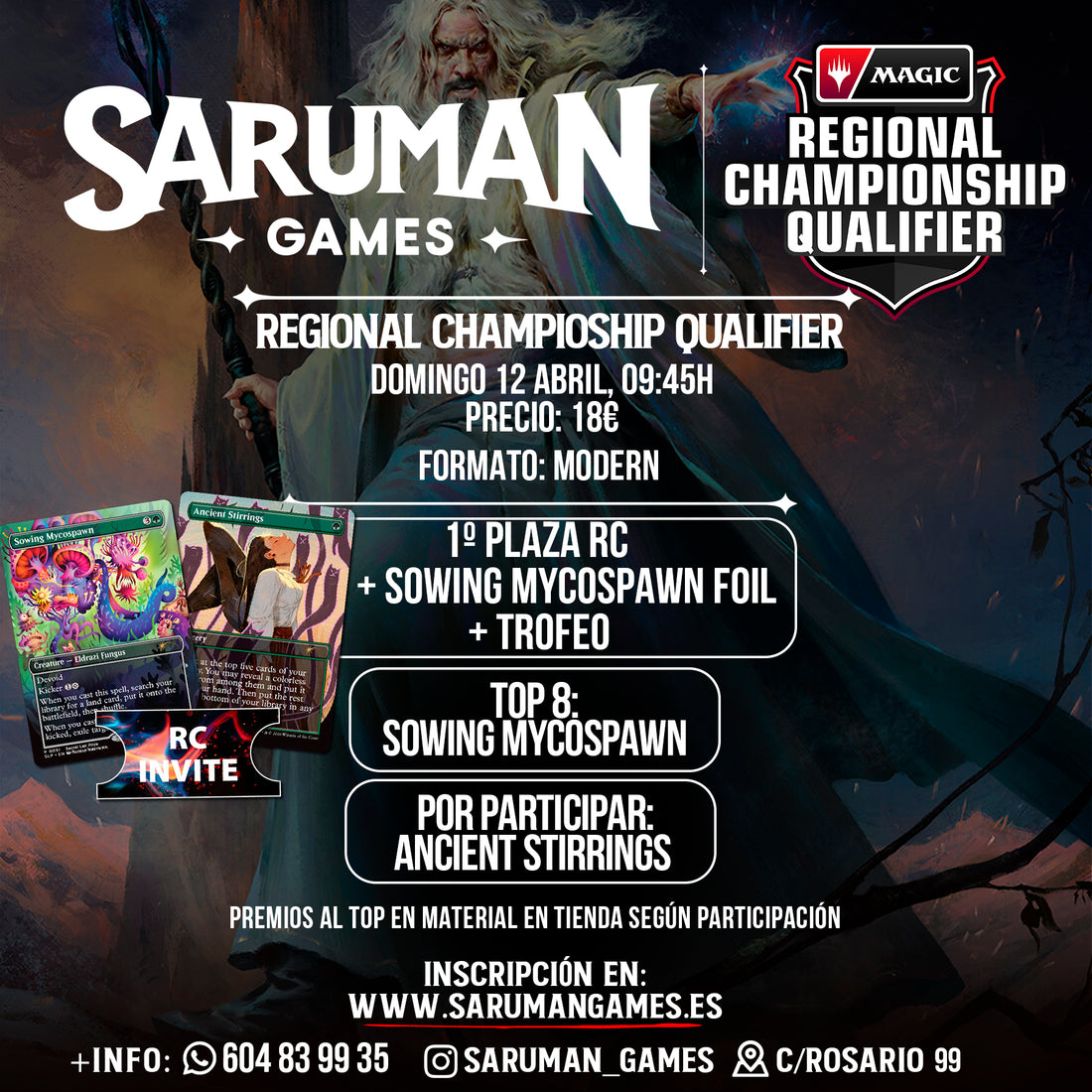Saruman_Games's tweet photo. ¡Ya tenemos cartel de nuestro Rcq de Modern!

Inscripciones: https://t.co/0aHAedVWa0

@PTQs_Spain https://t.co/v22t8vCzb4