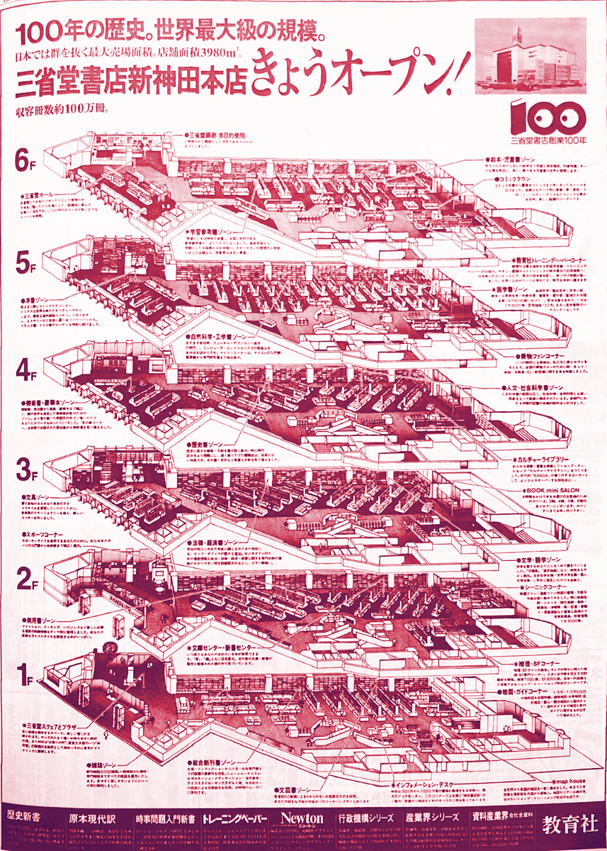 日本では群を抜く最大売場面積。店舗面積3980㎡ ――。昭和56（1981）年3