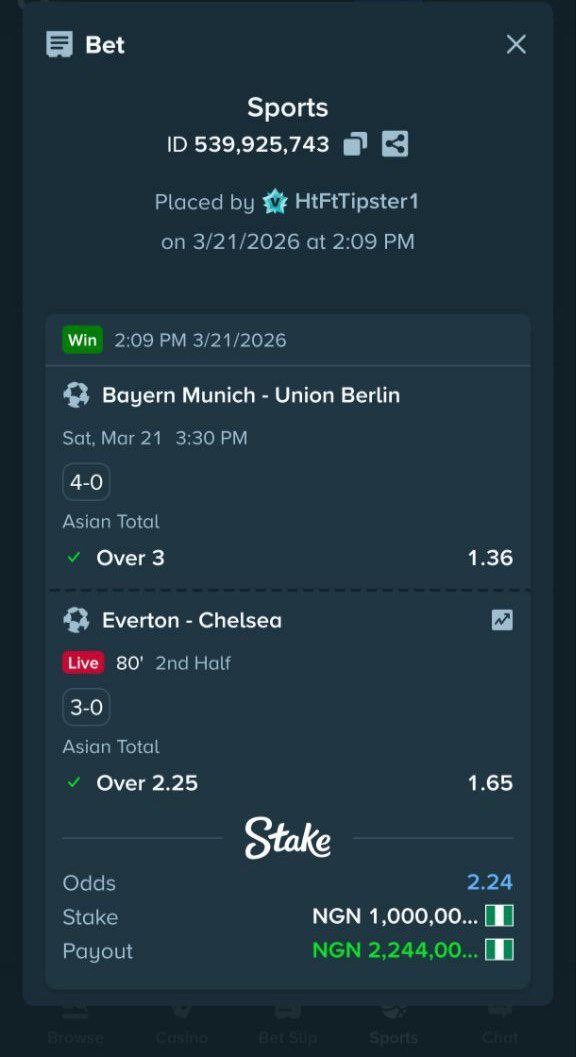 Another boom secured on <a href="/Stake/">Stake.com</a> ✅🔥🔥

Our daily 2k💰🤝
2.24 Million paid out 🤑🤑

Back to back to back to back 

Always Stay Active &amp; Blink Not 😈