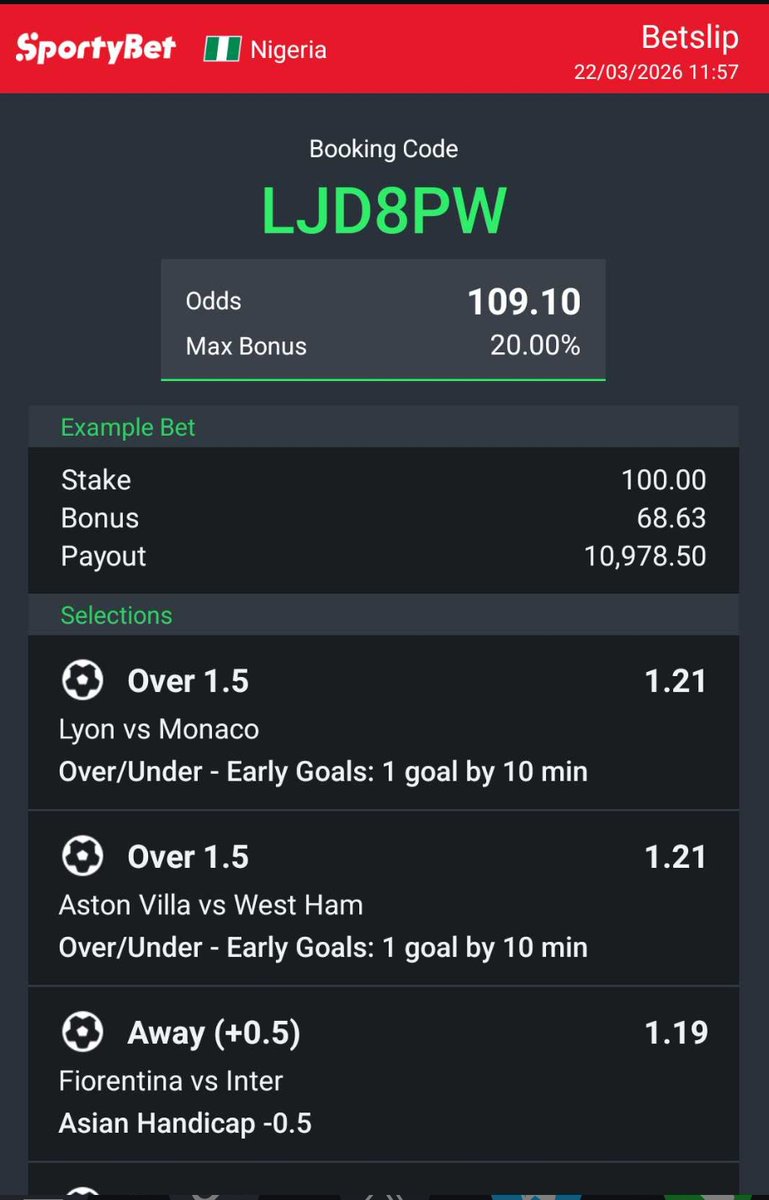 Nicuzinc's tweet photo. LJD8PW >> 100 odds https://t.co/PVK36TW4VF