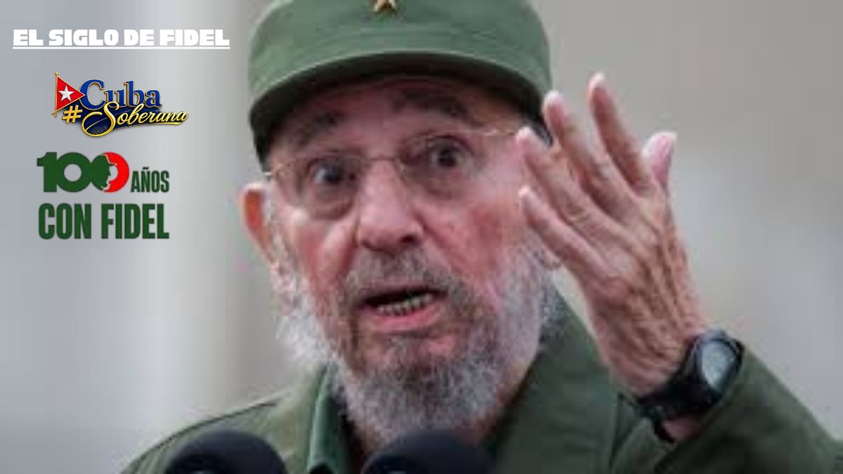 "Si este país frente al imperialismo, que es fiera, picúa, tiburón, buitre, todas las alimañas juntas ¡todas las alimañas juntas!;si este pequeño país demostrara temor frente a los imperialistas y vacilaciones,nos habrían devorado."
#100AñosConFidel 
#CubaNoSeRinde 
#CubaVencerá