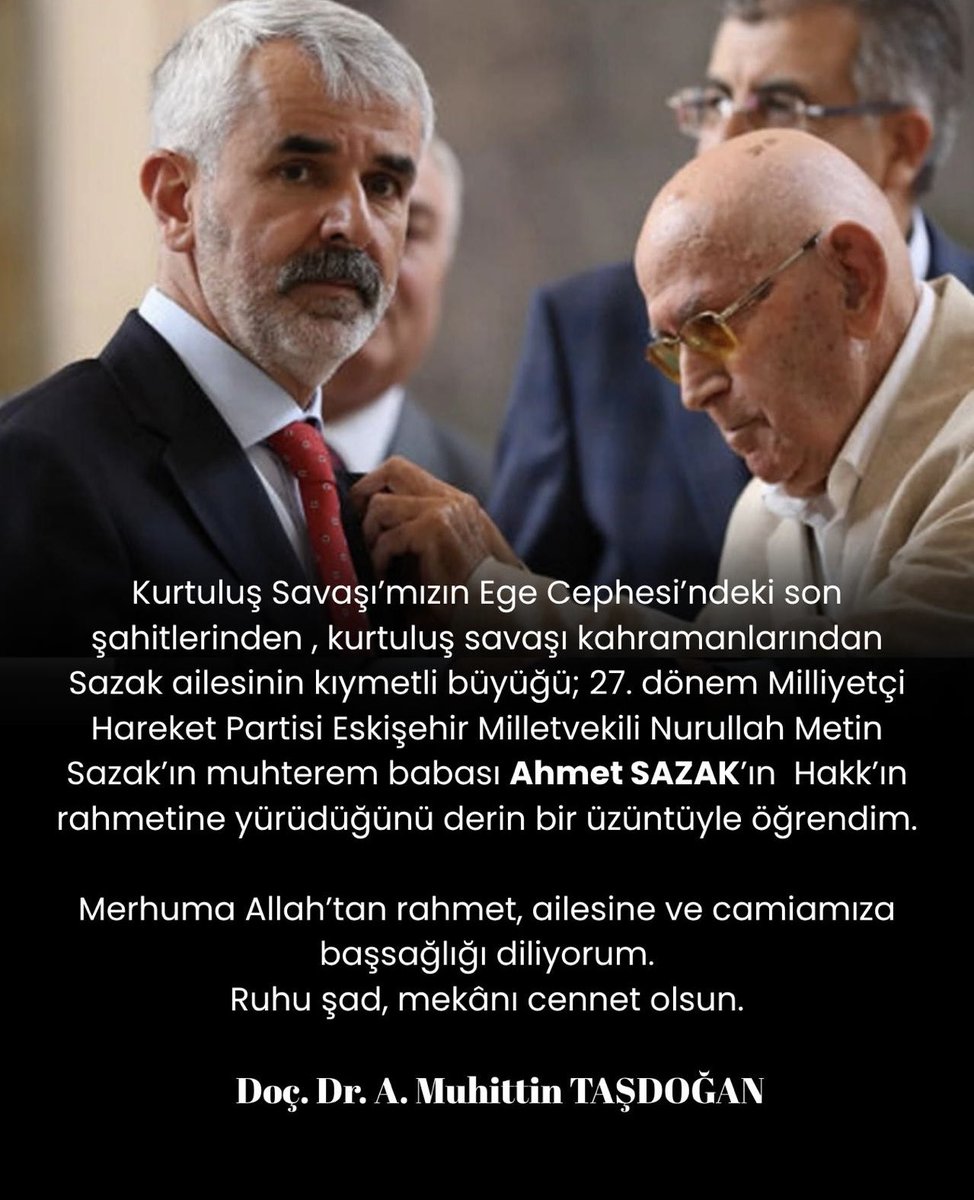 Doç.Dr. Ali Muhittin Taşdoğan tweet media