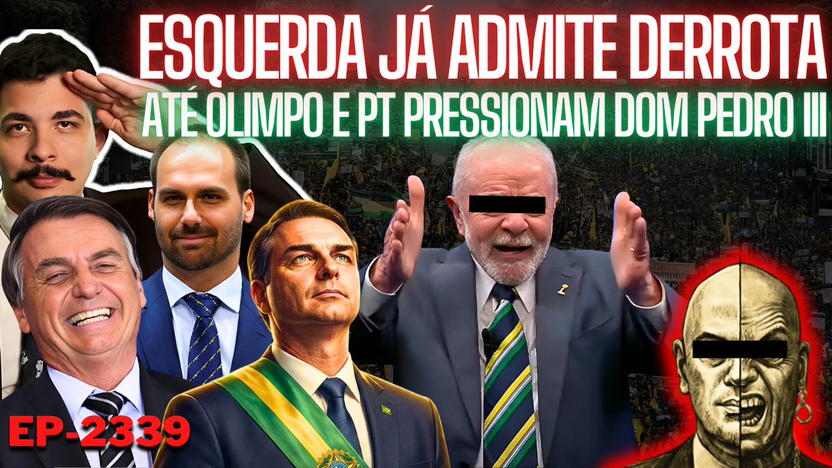 Esquerda JÁ ADMITE DERROTA de Lula e do Movimento + Jair: Até OLIMPO e PT Pressionam Dom PEDRO III.
youtu.be/VpycaQgqDUY