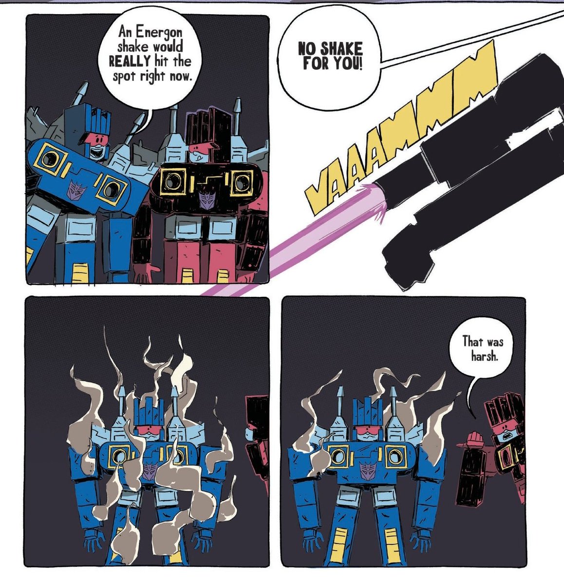 Flora88Ng's tweet image. #transformers #rumble #frenzy
That was harsh indeed ☹️ Megatron he just wanted a shake!