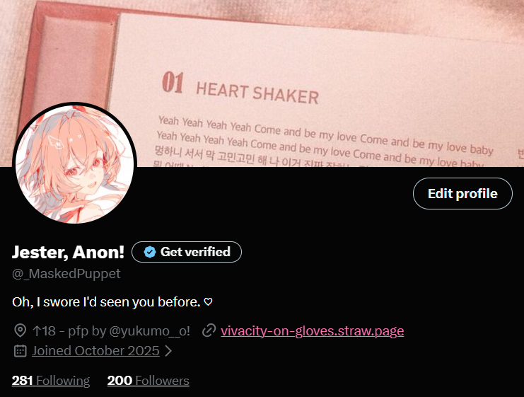 Jester, Anon! tweet media