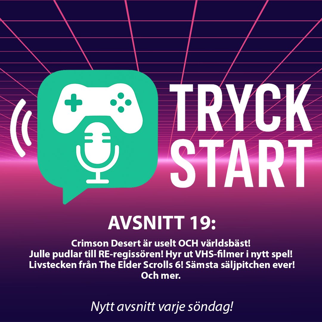 Tryck Start: En podd om spel! tweet media