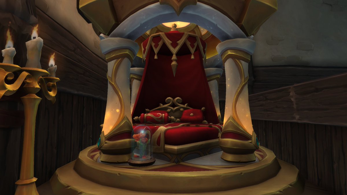 AvaSaurus22's tweet photo. Welcome to the Silvermoon Suite, my blood elf paladin's parlor, study, and bedroom #WoWhousing #warcrafthousing #wow #wowmidnight https://t.co/eWYLXWi631