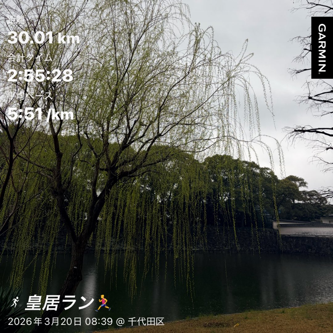 yutapu's tweet photo. 人生初の皇居ラン🏃‍♂️

ロング走苦手だけど頑張って30km走ったー😂 https://t.co/KvozpJRmwl