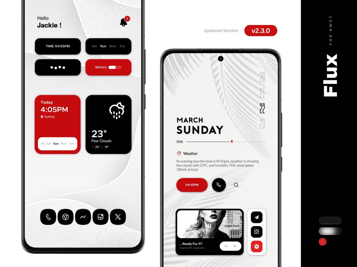 RajjAryaa's tweet photo. Flux KWGT v2.3.0 
is now LIVE on the Play Store! 

We’ve added 13 beautiful new widgets, bringing the total to over 65+ clean and minimal setups.

Get it here: https://t.co/eWDfTcJpw7

​🎉 GIVEAWAY: 10 PROMO CODES! 🎉

1️⃣ Like & Repost this post
2️⃣ Comment "Flux"
3️⃣ Tag a friend (optional, but appreciated!)

 Winners picked soon. 
Good luck! 👇