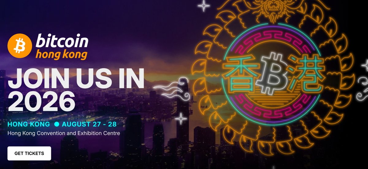 bitcoinnewsasia's tweet photo. Bitcoin Hong Kong 2026 | AUG 27-28, Hong Kong
https://t.co/ExZVYiEAzS @TheBitcoinConf @cz_binance @adam3us @Web3LabsClub @Binance @MicroBT_mining @MiningGrid @Metaplanet @AetherInfotech @AMP_Janly https://t.co/hJ5cXrw0sB