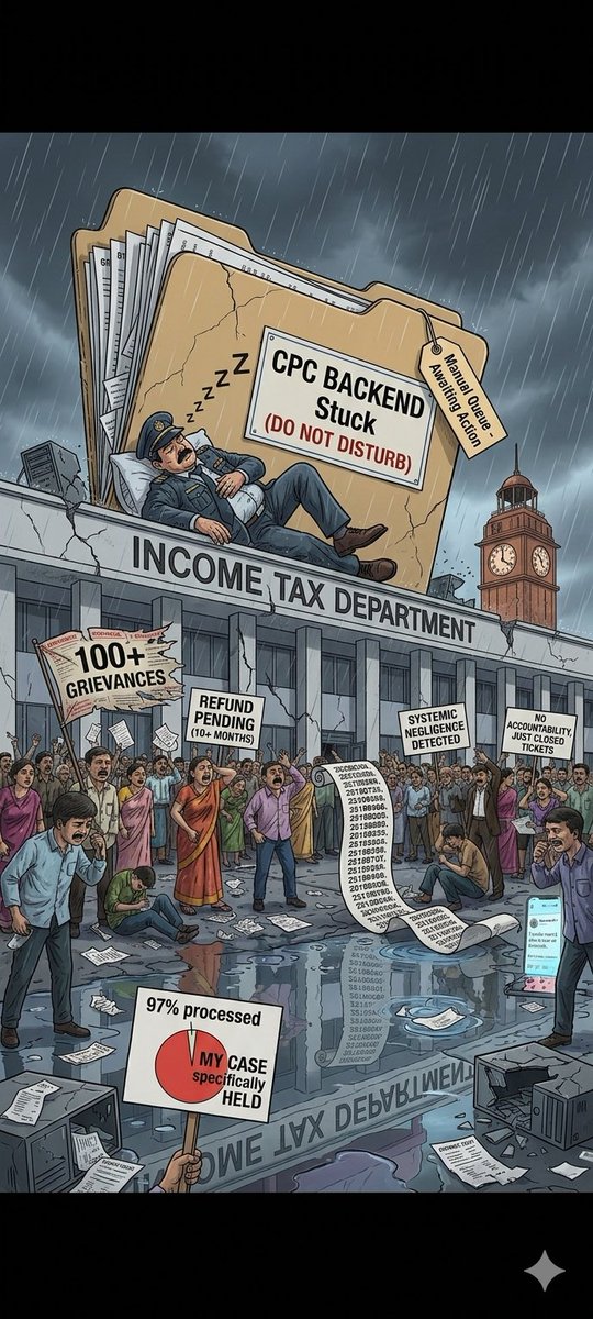 Need clear timeline on my ITR refund

<a href="/IncomeTaxIndia/">Income Tax India</a>

ITR filed: June 21, 2025
Pending for 10+ months

Multiple follow-ups, 100+ grievances, repeated calls — only response: “will be processed soon”

#TaxRefund #RefundDelay