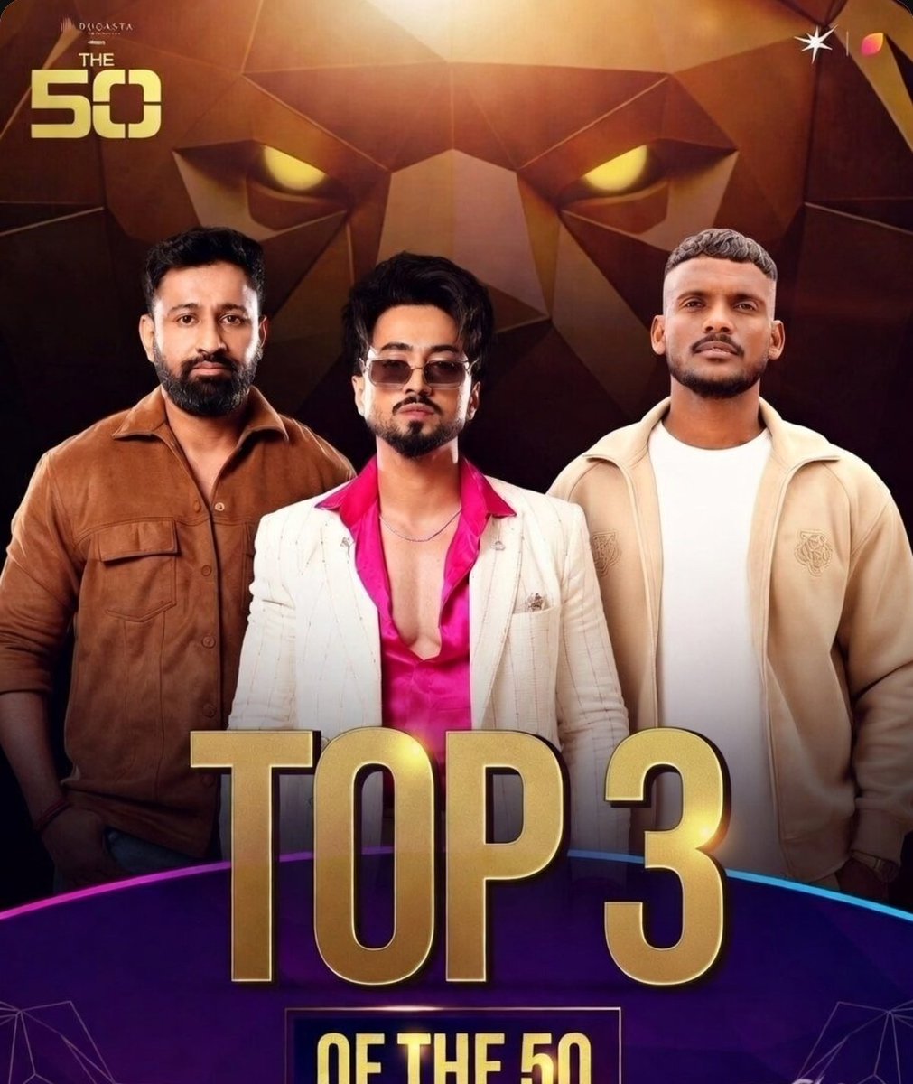 Real TOP 3 of #The50 

#RajatDalal
#FaisalShaikh
#Kaka

Baki khairat se chahe #ShivThakare phuchen ya #KrishnaShroff. Audience ke liye to yhi TOP3 hain.