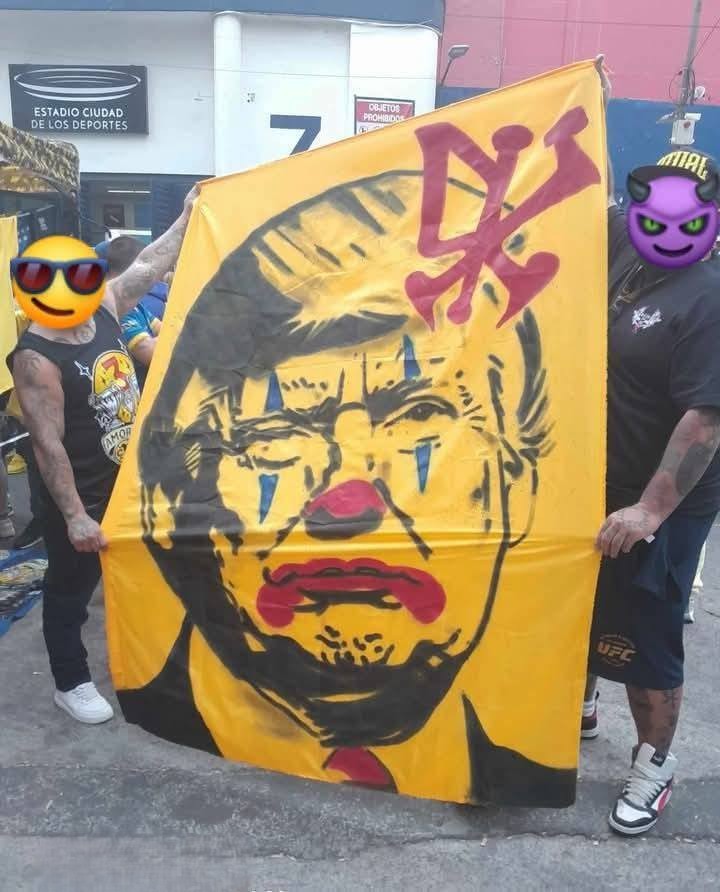 ultras_antifaa's tweet image. #Mexico - CF América supporters’ anti-Trump banner.