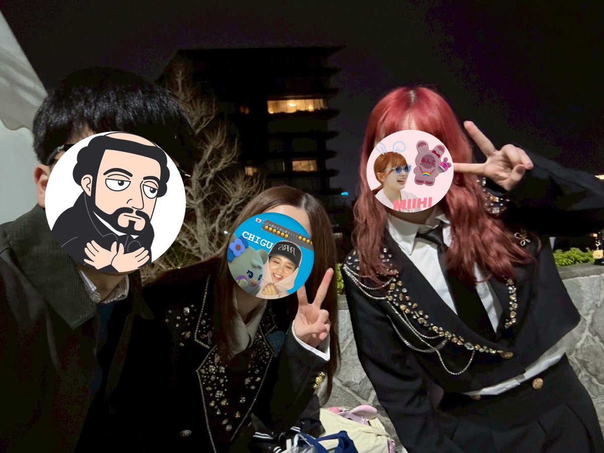 ちぐあんこマイケル🩵🩷💛？🤍
2人のお陰で最高のLIVEになりました🌈
座席も3日間客降り近い席引き当ててくれてどうもありがとう🫶🏻
次は東京ドームでお会いしましょう🗼
 #NiziU #NiziU_NEWEvoNUtion  #miihi_bubble
