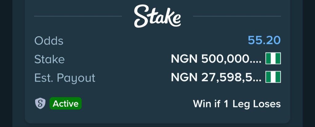 Winning market(1UP) on <a href="/Stake/">Stake.com</a> ⚽ 
Shield applied(Cut 1)

55+ Odds ➡️➡️stake.com/sports/home?ii…

🔥 REGISTER A STAKE ACCOUNT VIA LINK ➡️
stake.com/?offer=htft&c=…

🔥 USE PROMO CODE: HTFT