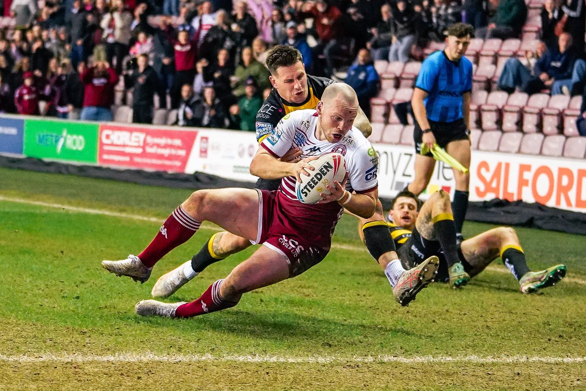 JGPhotography's tweet photo. Round 5 Super League game between Wigan Warriors and York Knights at the Brick Community Stadium on Thursday 19th March 2026.

Shot for @leagueexpress | James Giblin Photography 

@SuperLeague @WiganWarriorsRL @YorkRLFC 

#WiganWarriors #YorkKnights #SuperLeague https://t.co/HTOqq5tJHH