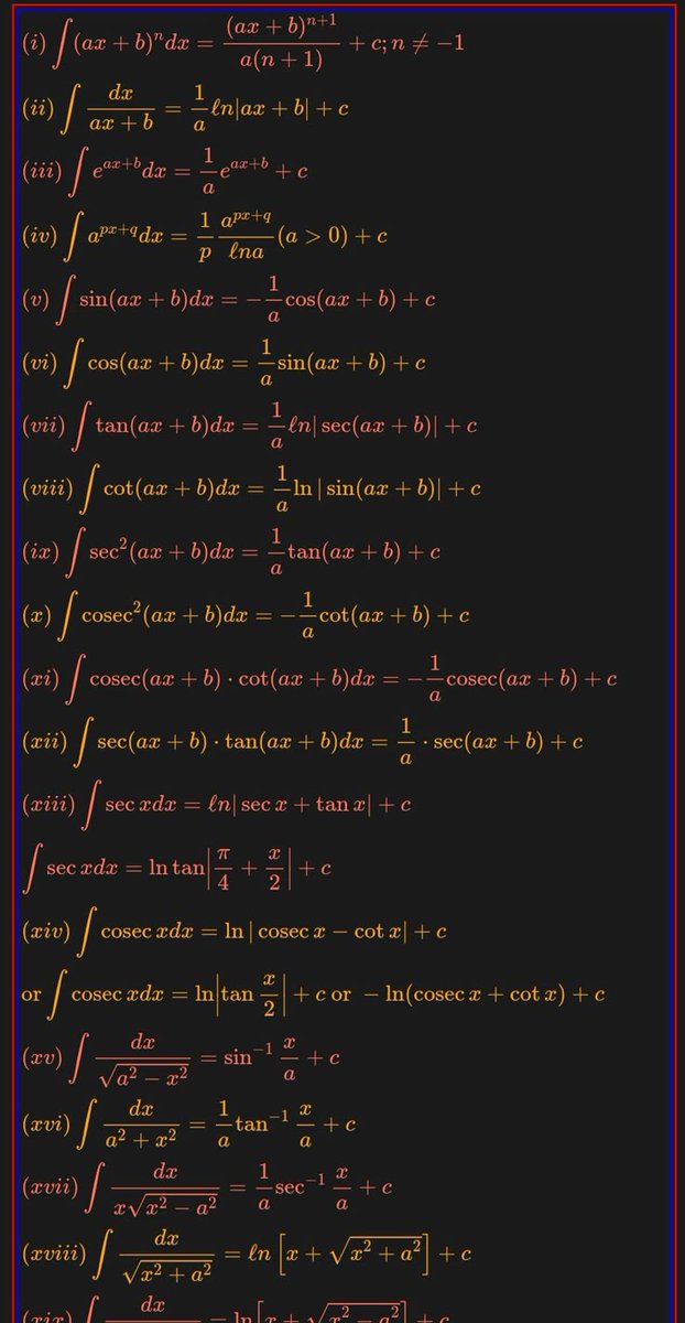 The integrational formulas