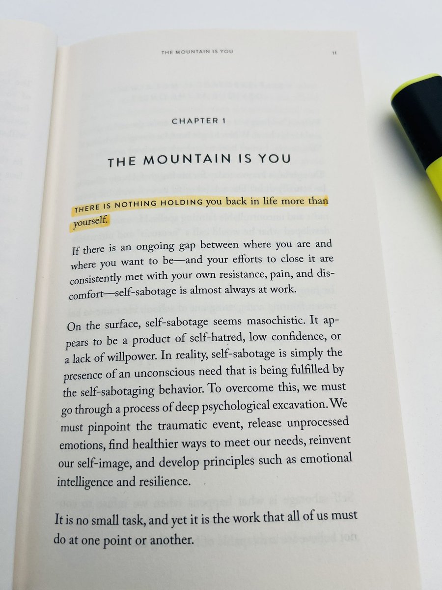 muze63's tweet photo. Here’s my attempt to regain the habit of reading and it does feel like a mountain! 
What better way than to begin with The Mountain Is You. Taking it slowly one to two pages a day. 
Thank you, @briannawiest ✨ https://t.co/qI9DwabSqg