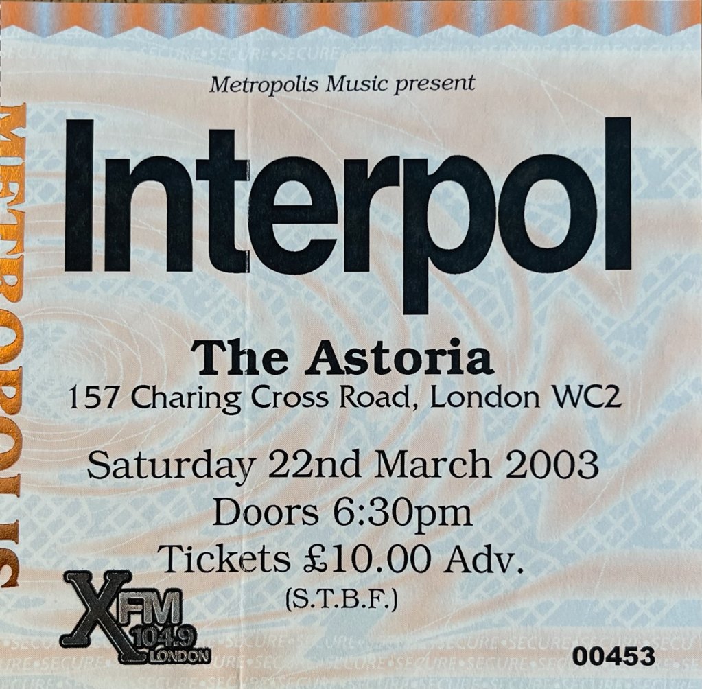wycombegigs's tweet image. #OTD Saturday 22nd March 2003
Interpol
Astoria, London
A sell-out gig for the US #PostPunk lads at the historic and sadly lost London venue
Watch part of gig 👇 
youtu.be/YUI5VOAW3og?si…
@Interpol