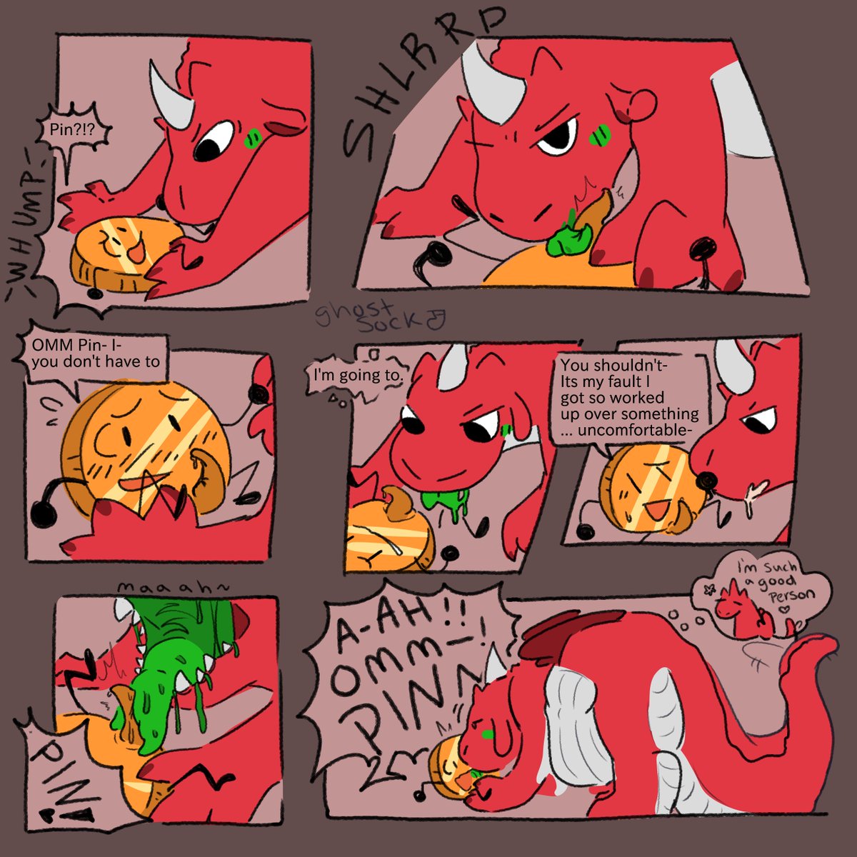 [ dragon tf / vore ] 4/5 A little payback for his comforting #oscnsfw