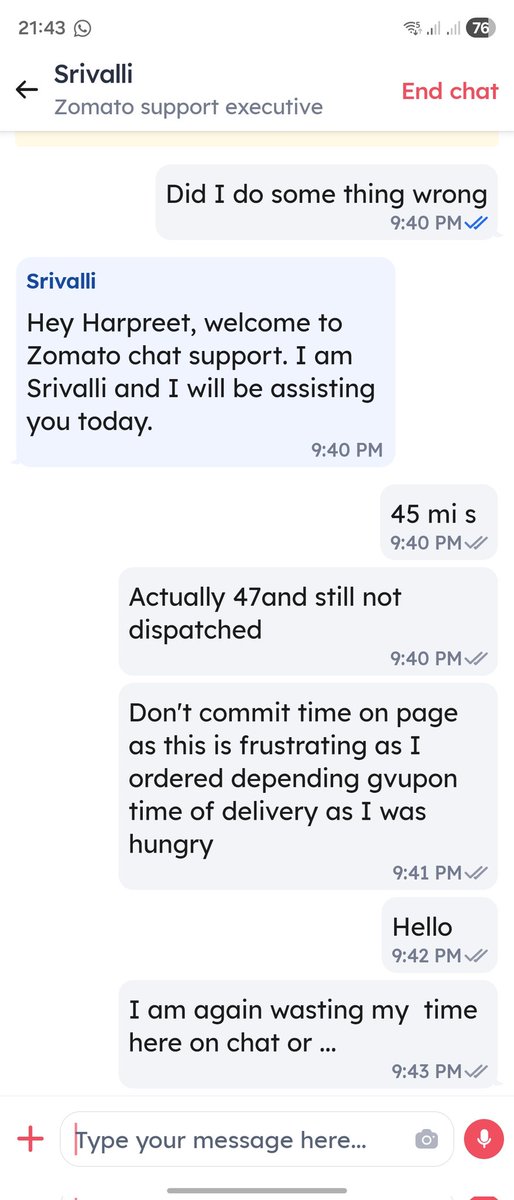 chiefharry's tweet photo. @zomatocare why it's happening again and again food getting delayed every few days 
Details i have attached https://t.co/PZA65q3Yyv