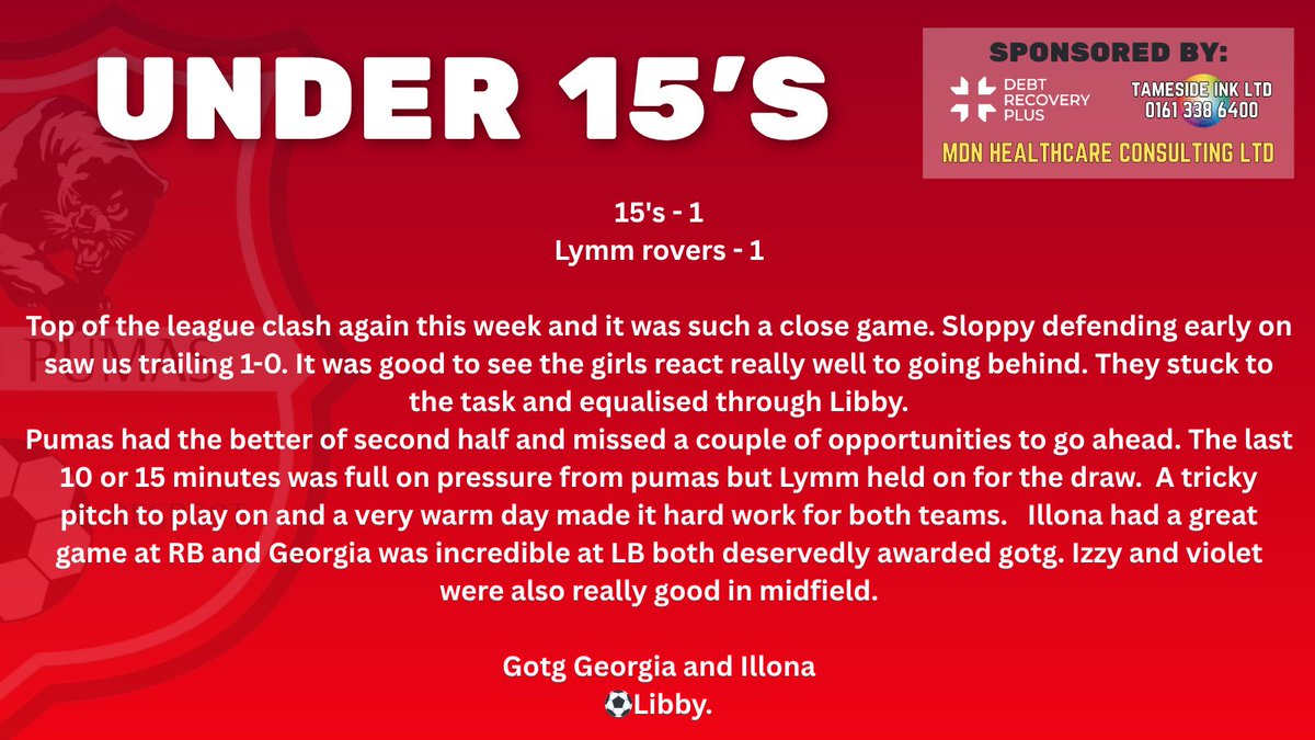 Pumasgfc's tweet photo. Well done to our Under 15’s, 16’s and 17’s yesterday ❤️💙 https://t.co/AOpkTXJ78g