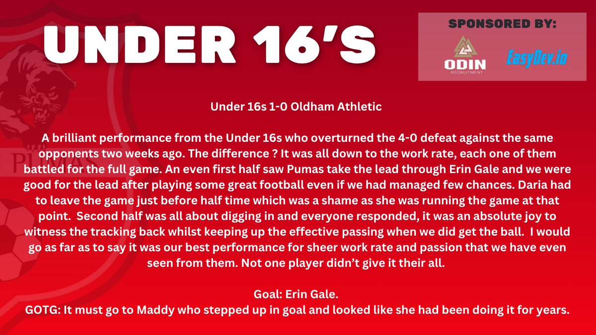 Pumasgfc's tweet photo. Well done to our Under 15’s, 16’s and 17’s yesterday ❤️💙 https://t.co/AOpkTXJ78g