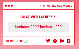 CHIE CHATS tweet media