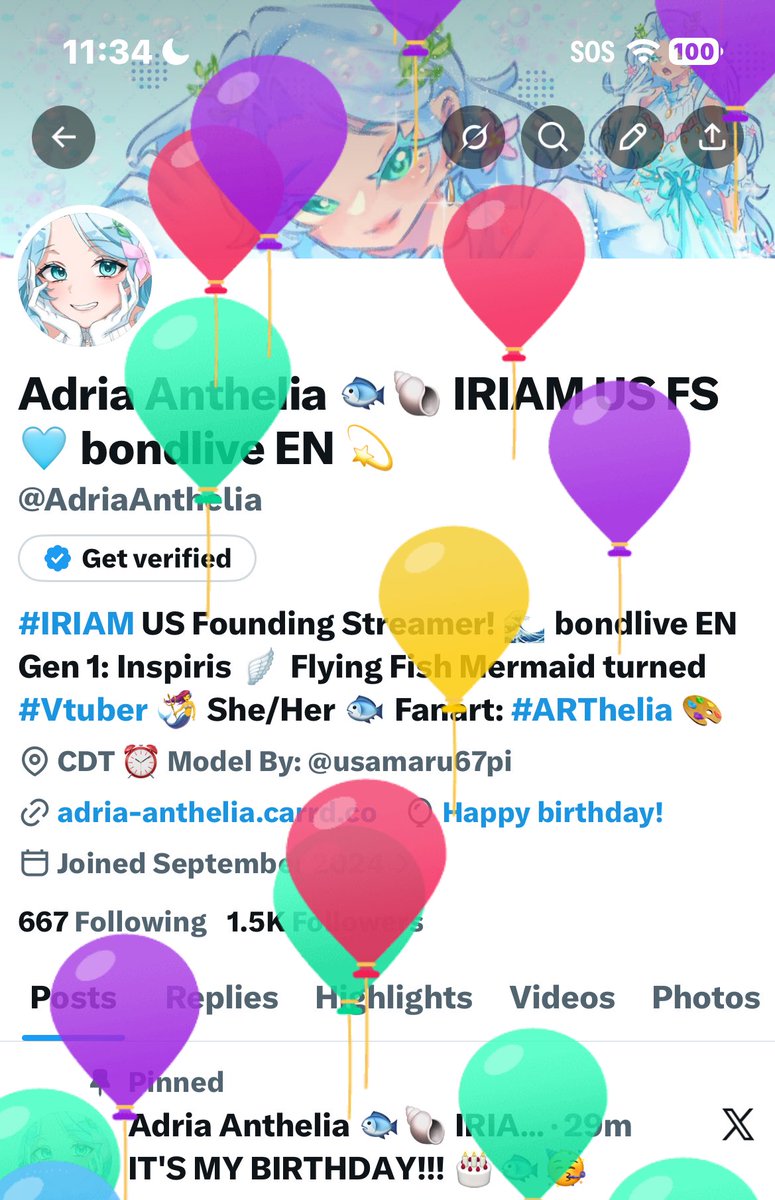 Adria Anthelia 🐟🐚 IRIAM US FS 🩵 bondlive EN 💫 tweet media