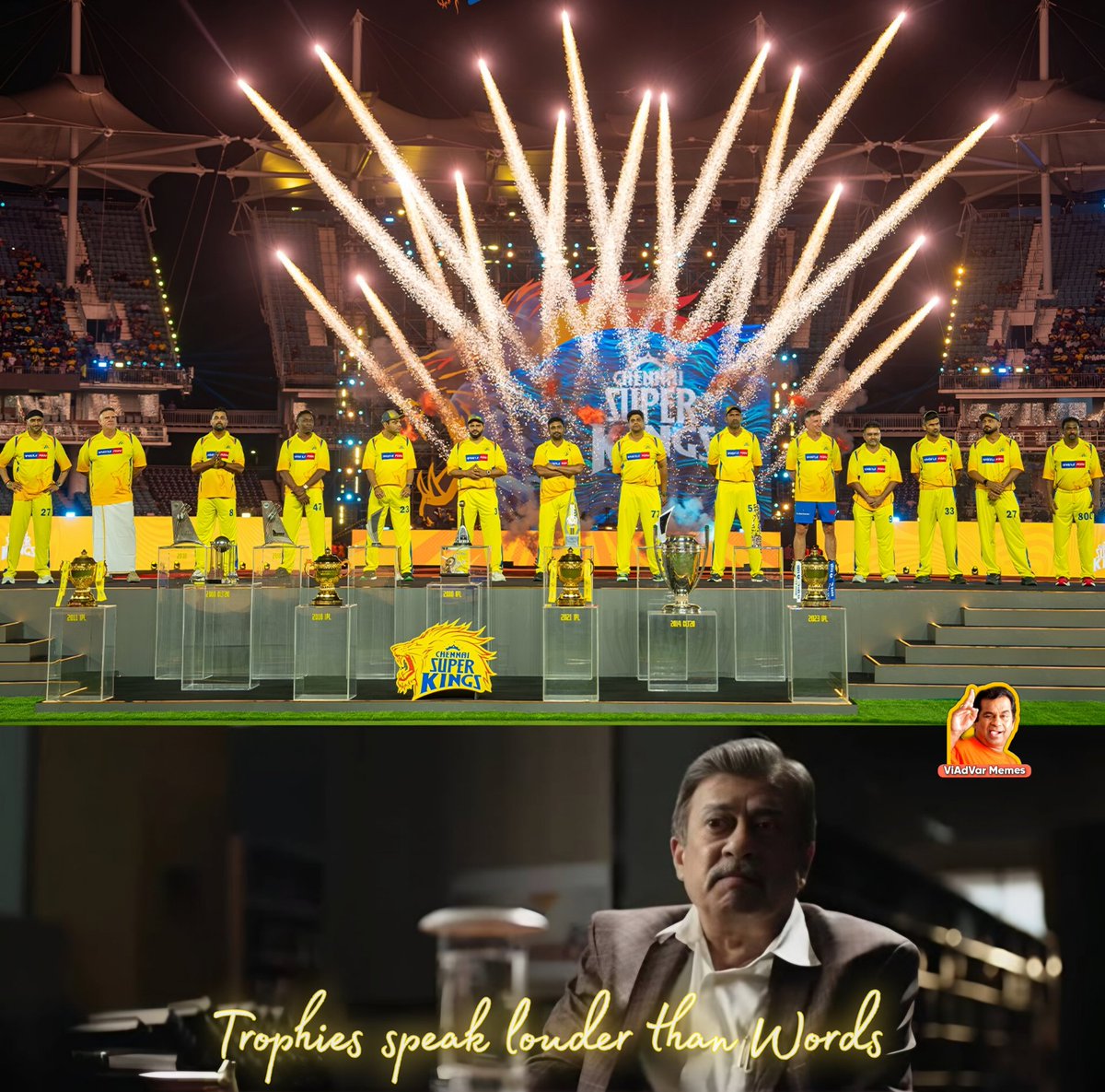 ViAdVar3921's tweet photo. The Pride &amp; Legacy of CSK 💛🏆 https://t.co/FqB6zjUE8C