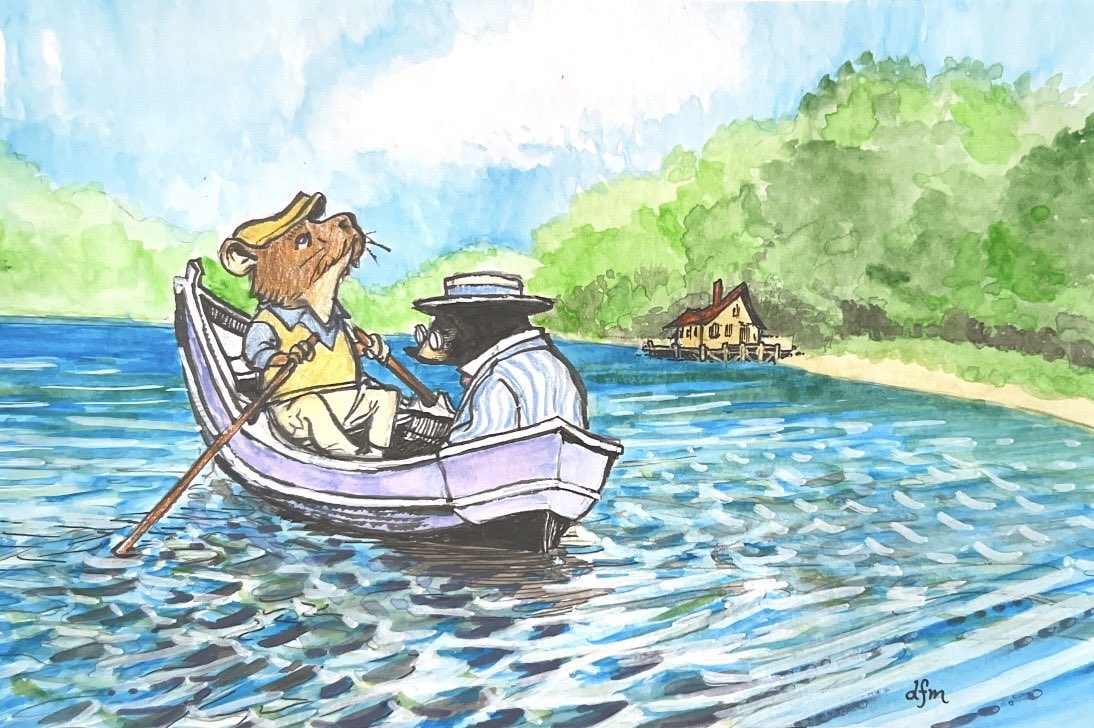 dfmorrill's tweet image. Mole and Ratty on the river #windinthewillows #rowing