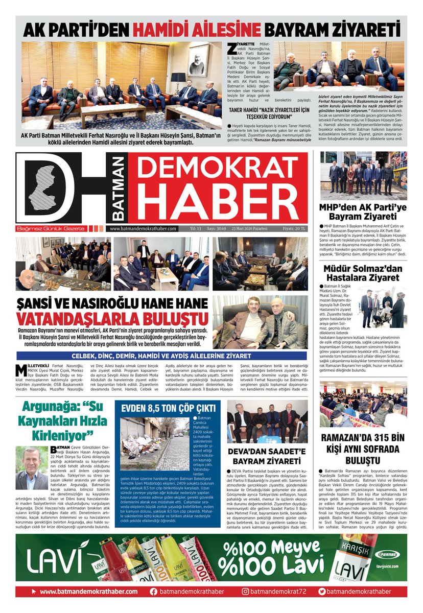 Batman gündemi  demokrat  haberde