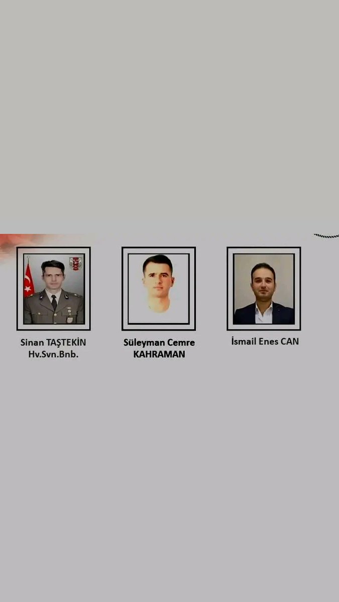 VATAN ,BAYRAK sizlere minnettar…
Üç şehidimiz var,üç ev yangın yeri…
Şehitlerimizin ruhları şad olsun;MEKANLARI CENNETTİR ELBET!