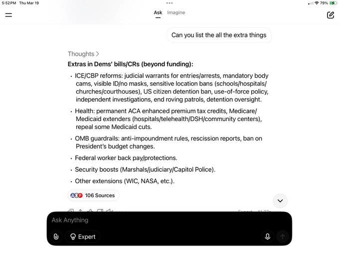 empire_sentry's tweet photo. @SenatorDurbin Lie

Here are a FEW of your extras

including
Judicial warrants required for illegals

a three time murderer or child rapist is NOT covered by federal law

So NO ILLEGALs qualify for federal warrants except slave traffickers

1 trillion for Ovomitcare and illegals on medicaid https://t.co/lZR8xeerSp